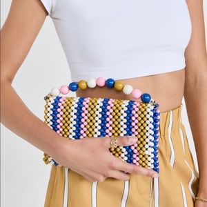 Lele Sadoughi CLAUDETTE BEADED CLUTCH